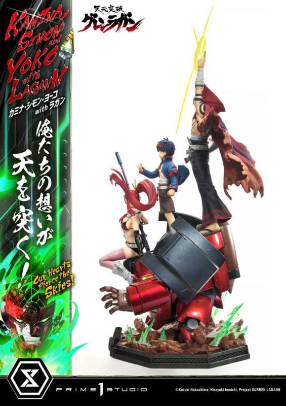 Gurren Lagann Ultimate Premium Masterline Series Statue 1/4 Kamina, Simon & Yoko with Lagann 97 cm