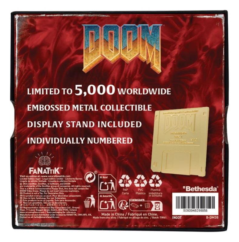 Doom Replik Floppy Disk Gold Plated Limited Edition 4