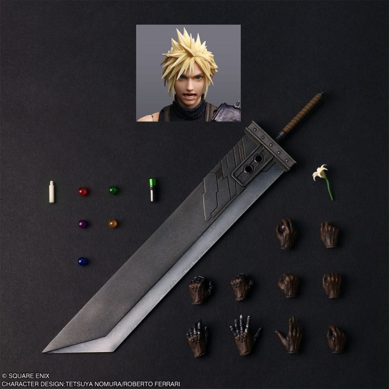 Final Fantasy VII Rebirth Play Arts Shin Action Figure Cloud Strife 27 cm 9