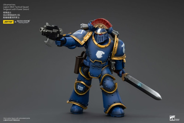 Warhammer The Horus Heresy Action Figure 1/18 Ultramarines Legion MKIII Tactical Squad Sergeant with 4