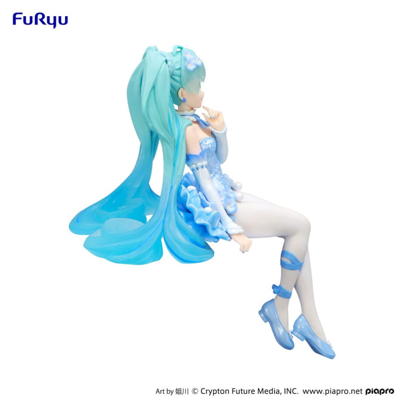 Hatsune Miku Noodle Stopper PVC Statue Flower Fairy Nemophila Pail Blue Color Ver. 15 cm 3