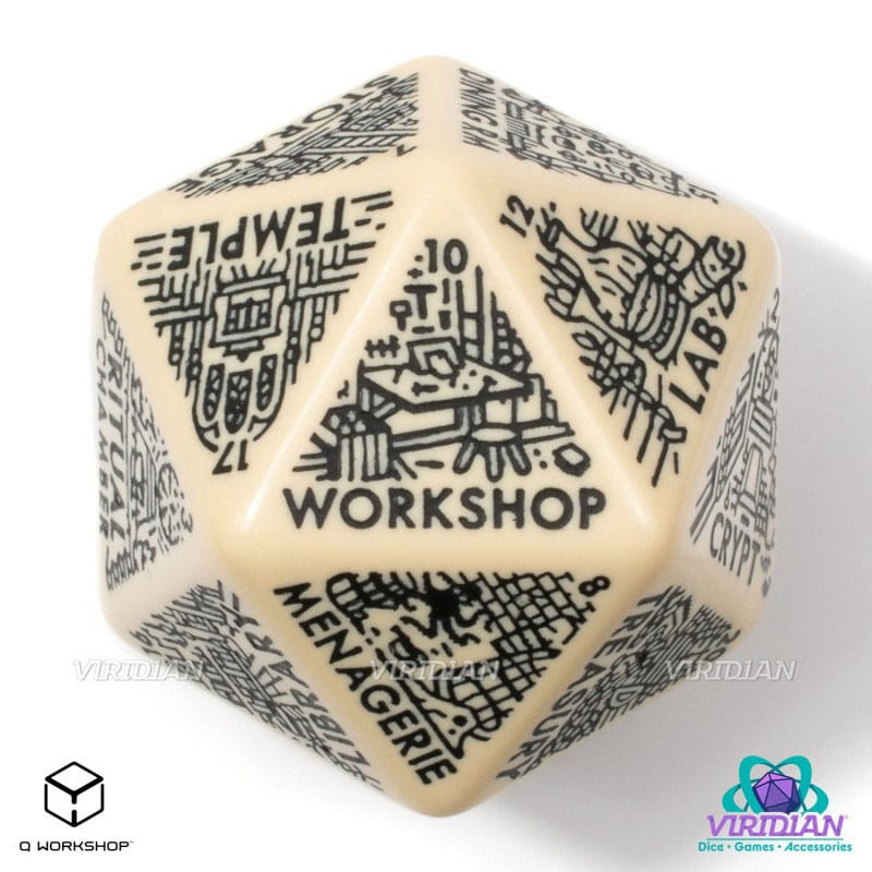 Viridian Jumbo Dice Dungeon Room Generator D20 Beige 2