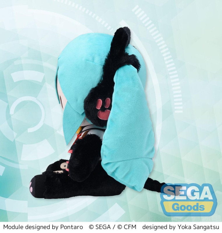 Hatsune Miku Project Diva Arcade Future Tone Fuwa Petit Plush Figure Hatsune Miku Kitty Cat LL 30 cm 1