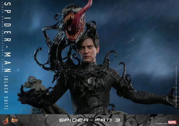 Spider-Man 3 Movie Masterpiece Action Figure 1/6 Spider-Man (Black Suit) 30 cm 4