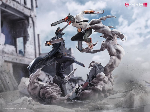 Chainsaw Man Statue Super Situation Figure Chainsaw Man vs. Samurai Sword 26 cm 9