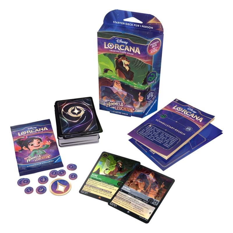 Disney Lorcana TCG Himmelsleuchten Starter Decks Display (8) *German Edition*