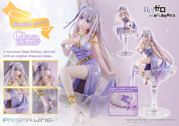 Re:Zero Prisma Wing Statue 1/7 Emilia Glass Edition Bonus Version 29 cm 12