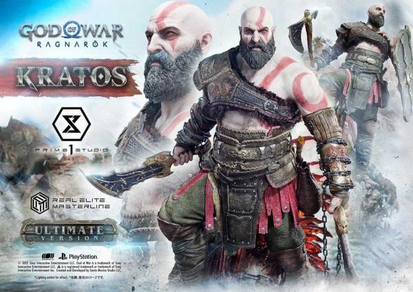 God of War: Ragnarok Real Elite Masterline Series Statue 1/3 Kratos Ultimate Bonus Version 95 cm 2