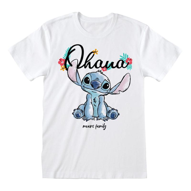 Lilo & Stitch T-Shirt Ohana Means Family White Size M