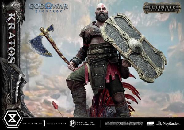 God of War: Ragnarok Real Elite Masterline Series Statue 1/3 Kratos Ultimate Version 95 cm 3