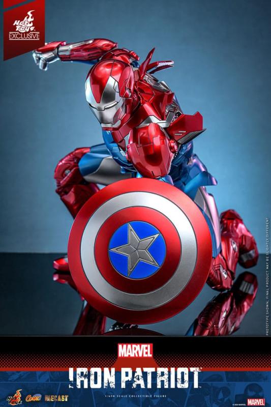 Marvel Comic Diecast Masterpiece Action Figure 1/6 Iron Patriot Hot Toys Exclusive 32 cm 9