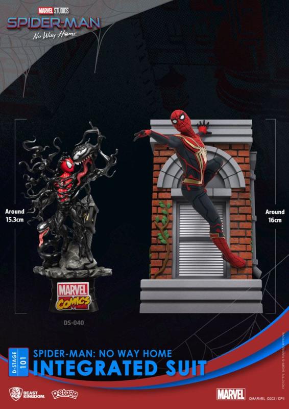 Spider-Man: No Way Home D-Stage PVC Diorama Spider-Man Integrated Suit Closed Box Version 16 cm