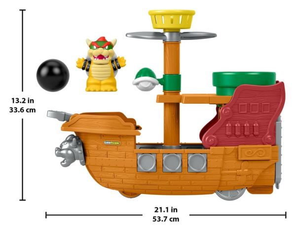 My Mario Little People Playset Bowser's Airship 7