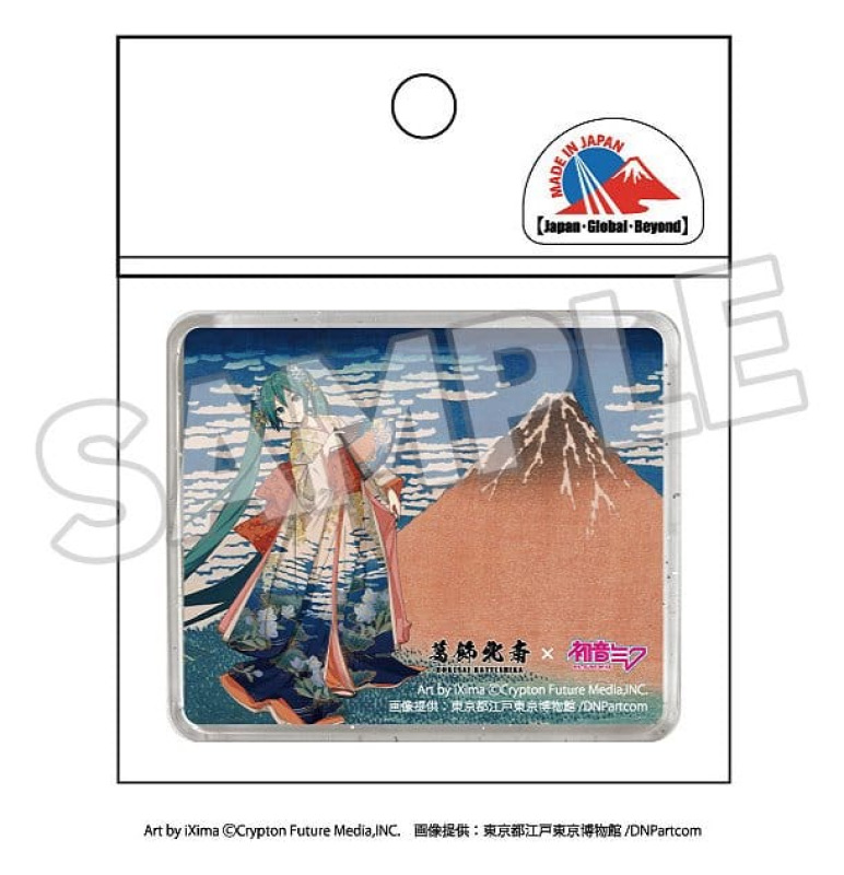 Katsushika Hokusai x Hatsune Miku 3D Magnet Thirty-six Views of Mount Fuji Fine Wind, Clear Morning 2
