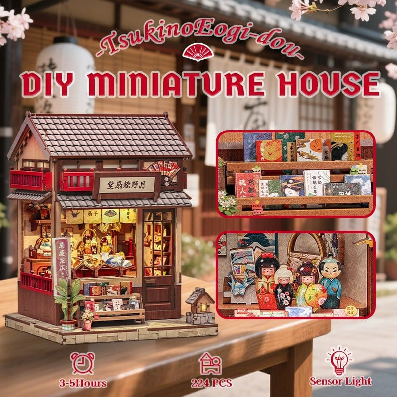 Miniature House Model Kit Tsukino Eogi-dou 19 x 14 cm 10