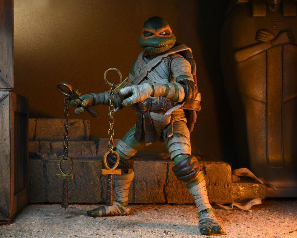 Universal Monsters x Teenage Mutant Ninja Turtles Action Figure Ultimate Michelangelo as The Mummy 1 10