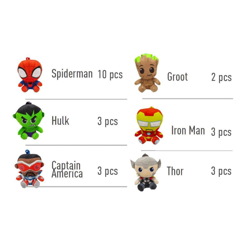Marvel Plush Keychains 12 cm Assortment (24) 1