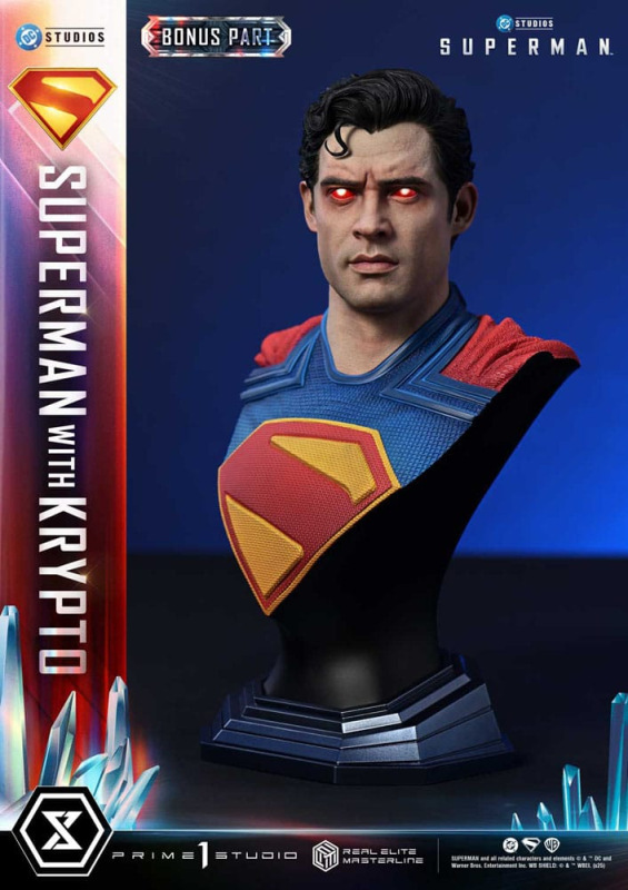 Superman (2025) Real Elite Masterline Series Statue 1/3 Superman with Krypto Bonus Version 95 cm 7