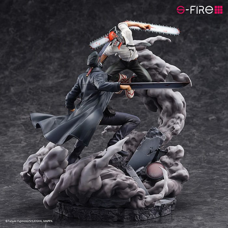 Chainsaw Man Statue Super Situation Figure Chainsaw Man vs. Samurai Sword 26 cm 2