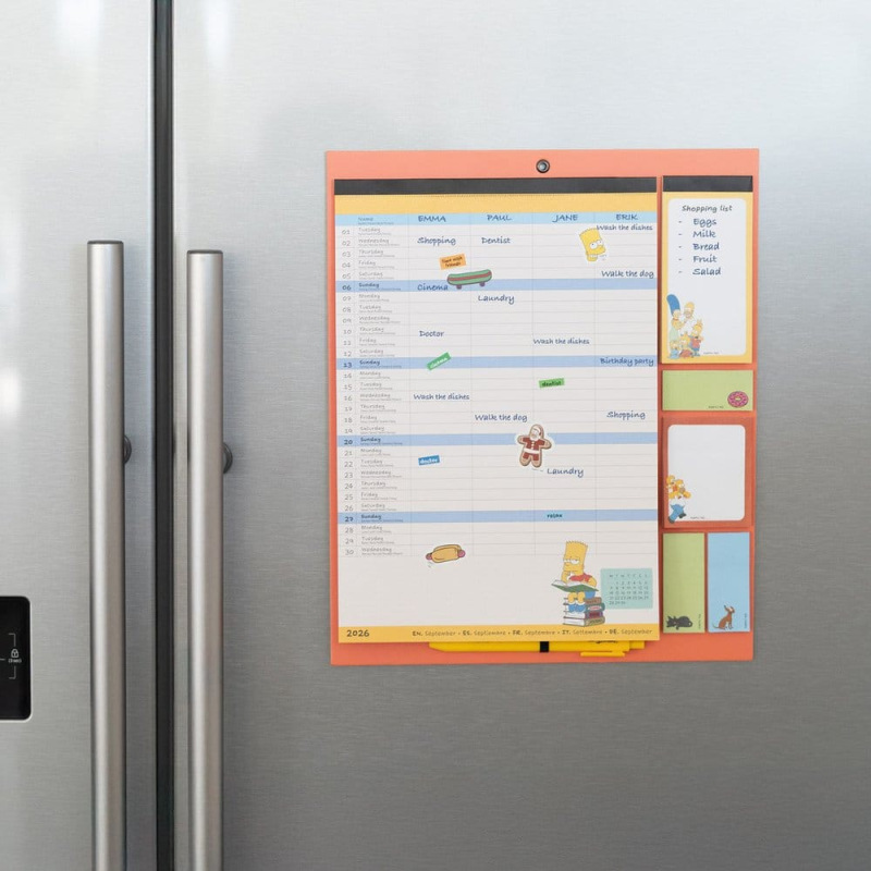 The Simpsons Magnetic Planner 2026/27 30 x 35 cm 1