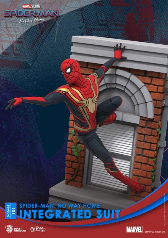 Spider-Man: No Way Home D-Stage PVC Diorama Spider-Man Integrated Suit Closed Box Version 16 cm