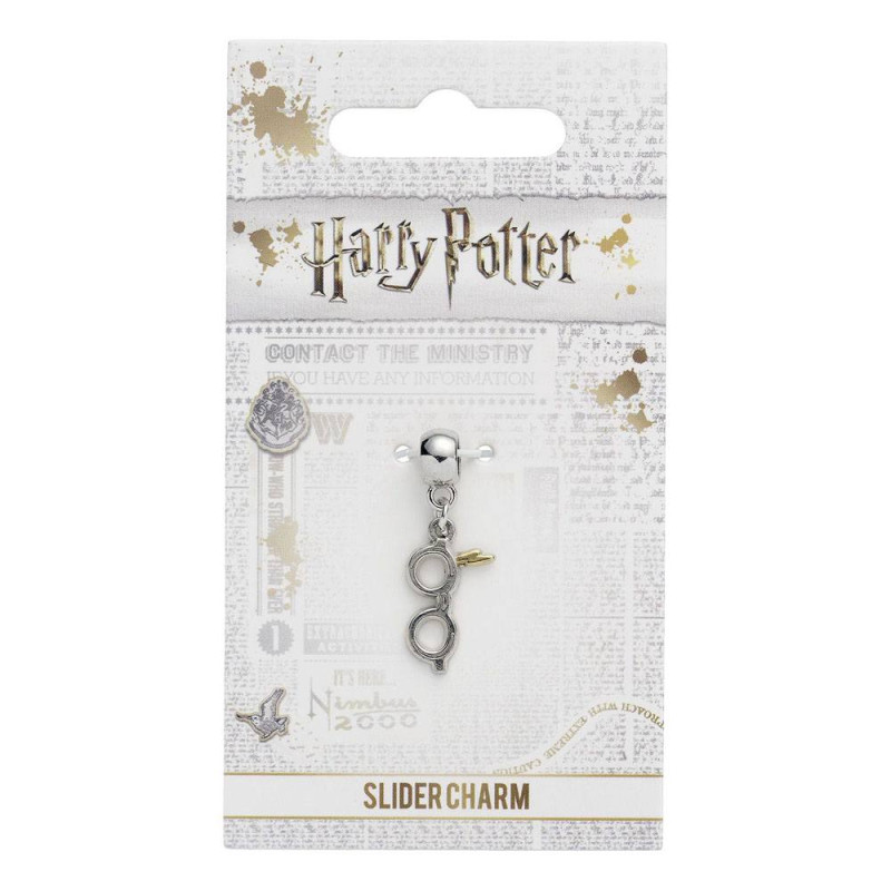 Harry Potter Charm Lightning Bolt with Glasses (silver plated) 1