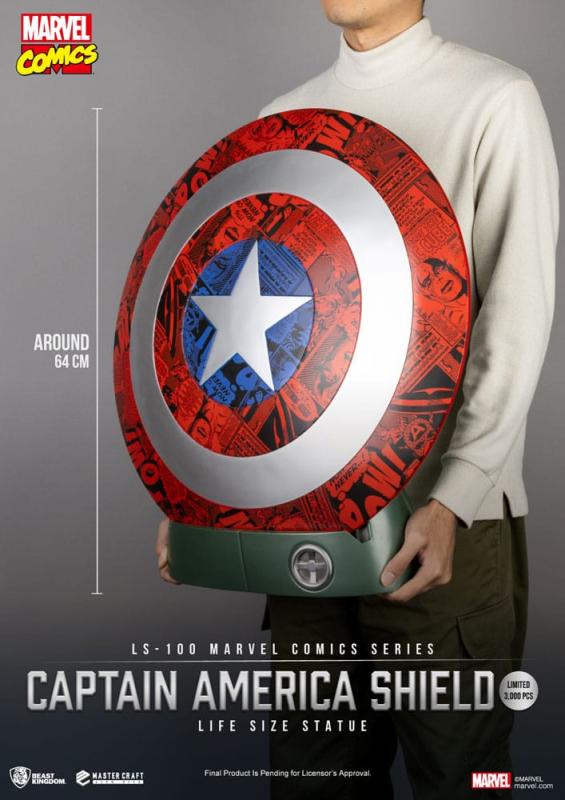 Marvel Comics PVC Captain America Shield Life Size Statue 64 cm 4