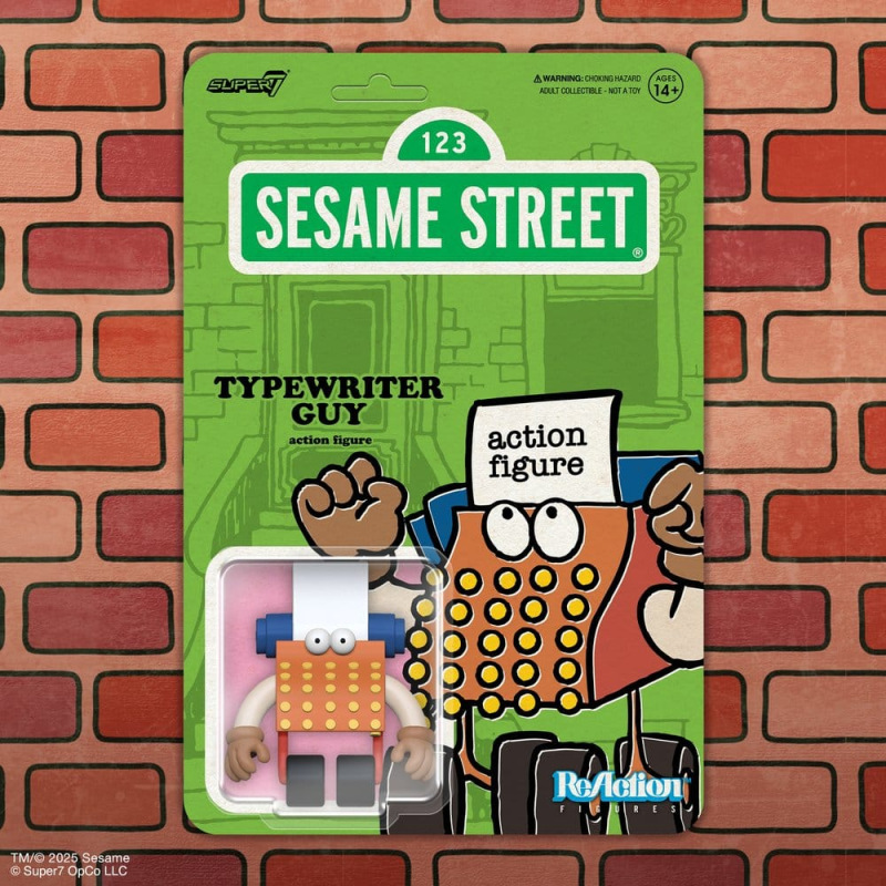 Sesame Street ReAction Action Figure Wave 06 Typewriter Guy 10 cm 3
