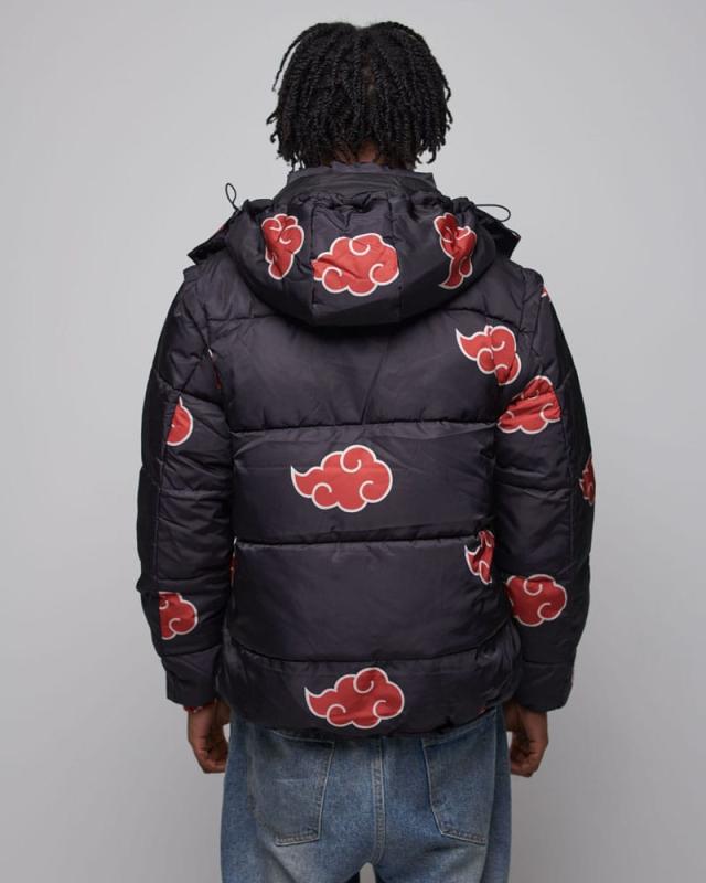 Naruto Puffer Jacket Akatsuki Red Size XS