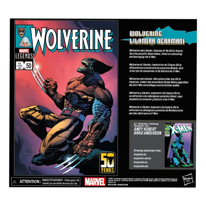 Wolverine 50th Anniversary Marvel Legends Action Figure 2-Pack Wolverine & Lilandra Neramani 15
