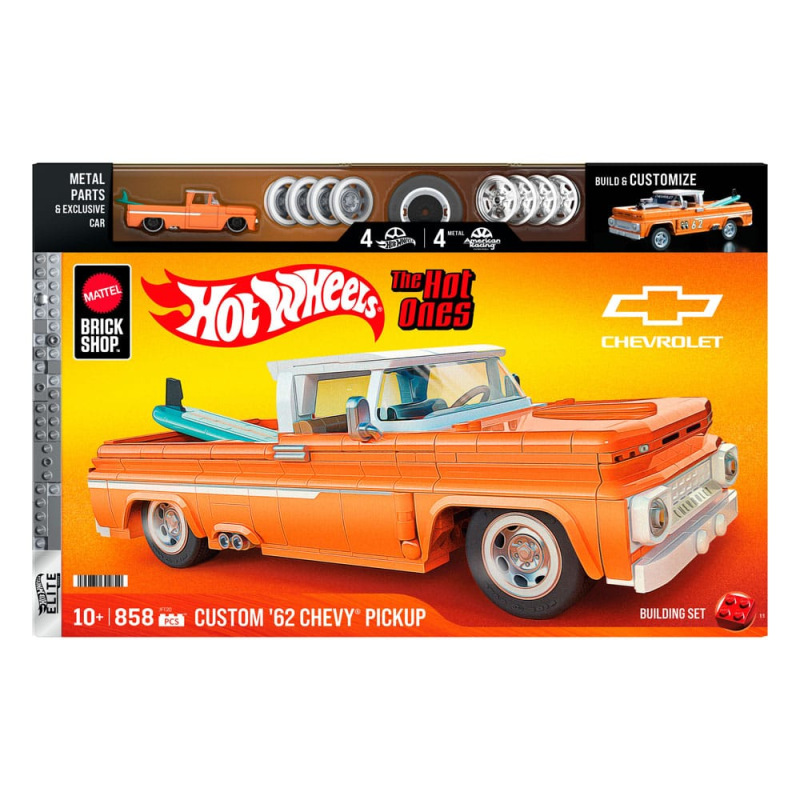 Mattel Brick Shop Hot Wheels Elite Series Building Set 1/16 Custom '62 Chevy Pickup 8