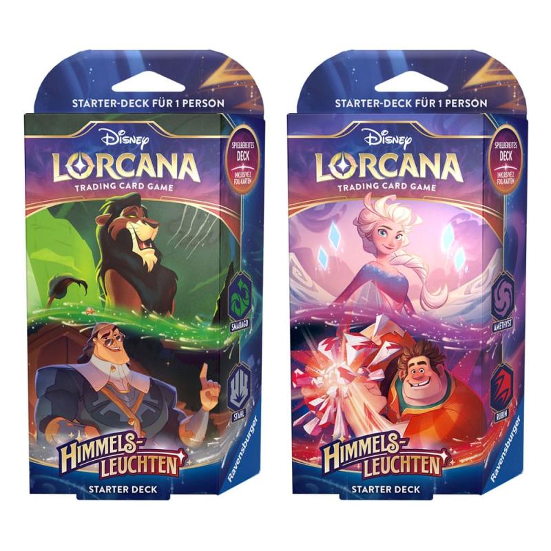 Disney Lorcana TCG Himmelsleuchten Starter Decks Display (8) *German Edition*