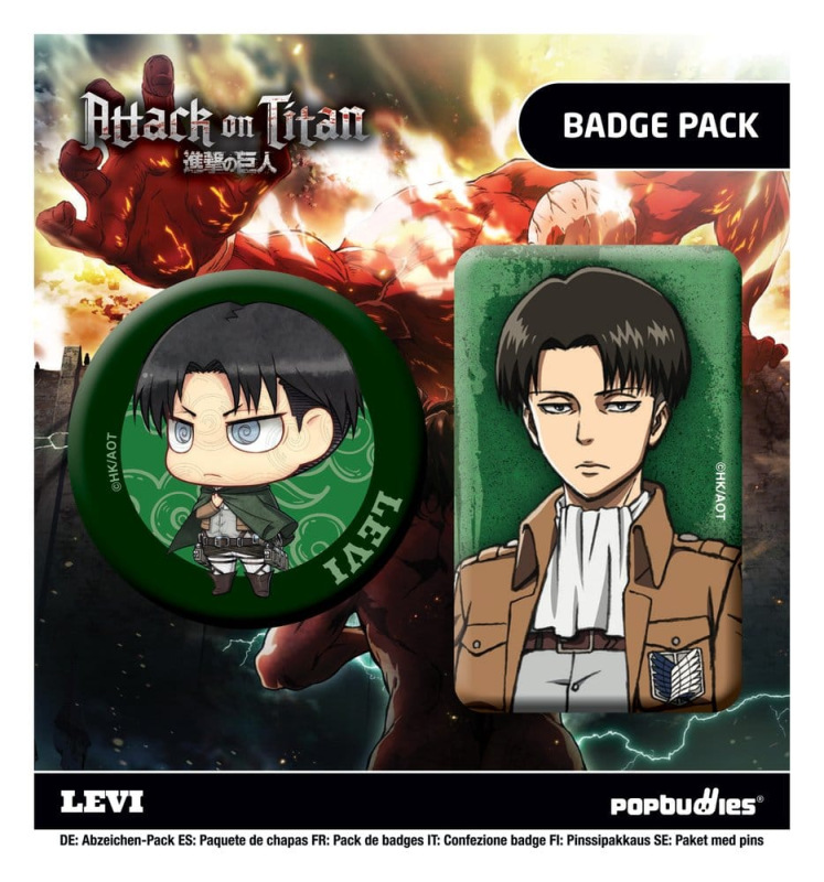 Attack on Titan Badges 2-Pack Levi
