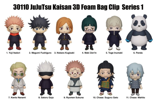 Jujutsu Kaisen 3D Foam Bag Clips Serie 1 Display (24) 1