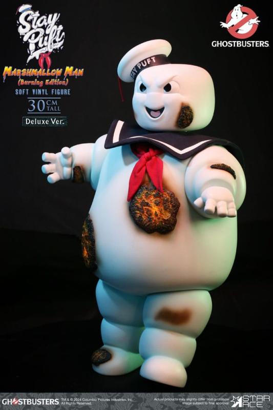 Ghostbusters Soft Vinyl Statue Stay Puft Marshmallow Man Burnign Edition Deluxe Version 30 cm