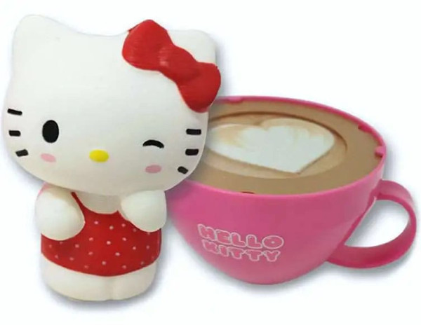 Sanrio Squishy Figures Hello Kitty Cappuccino Display (8) 1