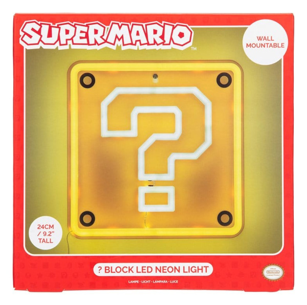 Super Mario LED Neon Wall Lamp Question Block 24 x 24 cm 2