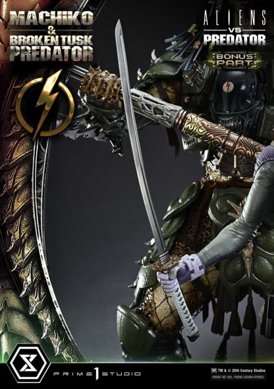 Aliens vs. Predator (Comic) Ultimate Premium Masterline Statue 1/4 Machiko & Broken Tusk Predator DX 7