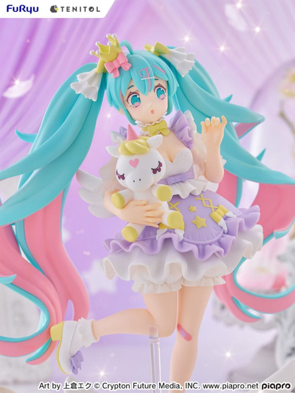 Hatsune Miku Tenitol PVC Statue Hatsune Miku Yumekawa Princess Lavender Ver. 21 cm 3