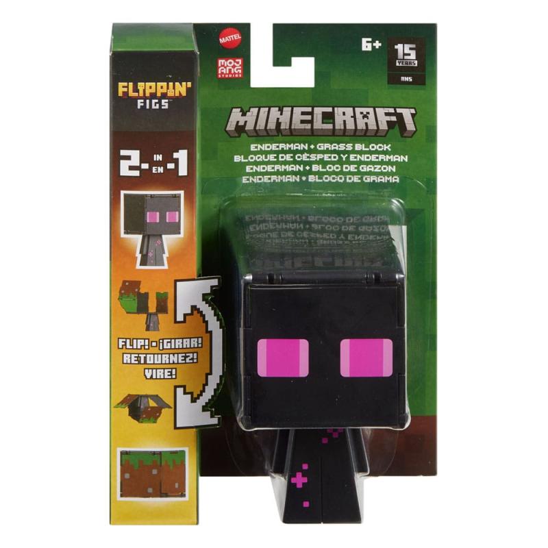 Minecraft Flippin Action Figure Enderman & Grass Block