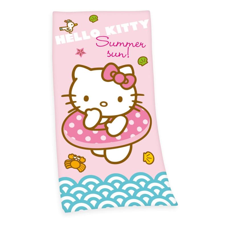 Sanrio Velour Hello Kitty Summer Sun 75 x 150 cm