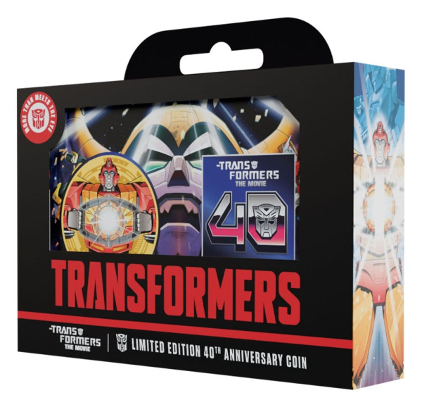 Transformers Collectable Coin The Movie 40th Anniversary Limited Edition 24k Gold Plated 4