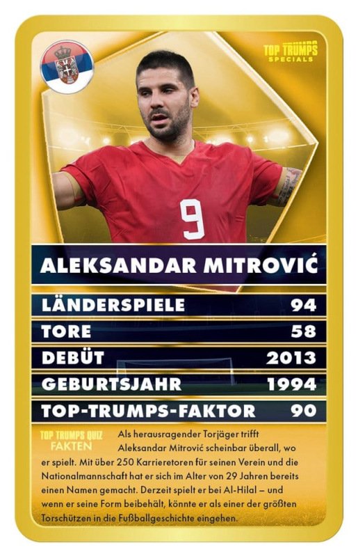 World Football Stars 6 Card Game Top Trumps *German Version* 3