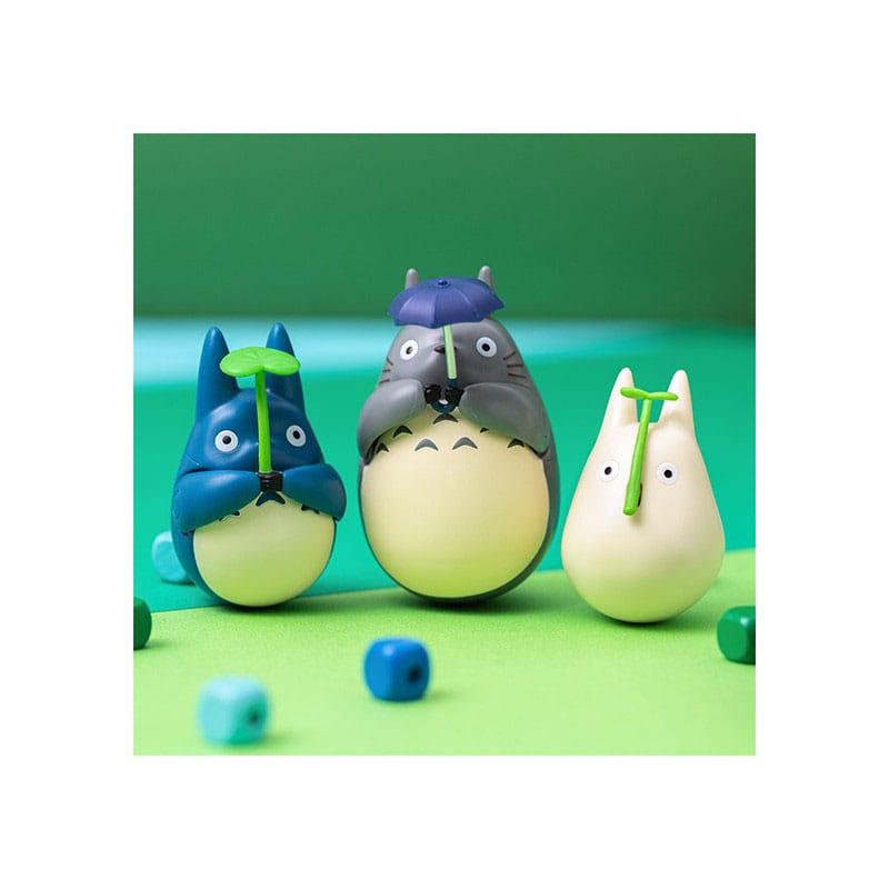 My Neighbor Totoro Round Bottomed Figurine Mid Totoro with leaf 6 cm