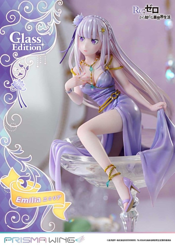 Re:Zero Prisma Wing Statue 1/7 Emilia Glass Edition Bonus Version 29 cm 11