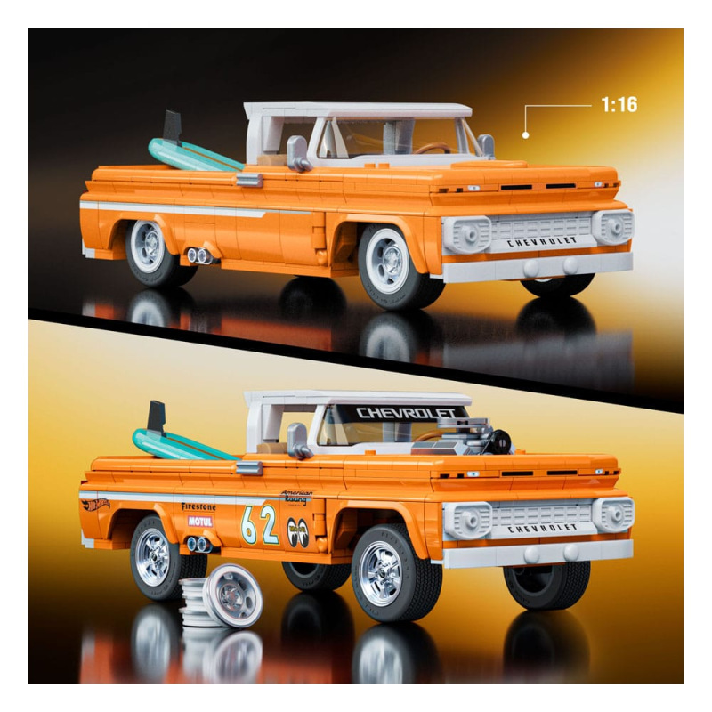 Mattel Brick Shop Hot Wheels Elite Series Building Set 1/16 Custom '62 Chevy Pickup 2