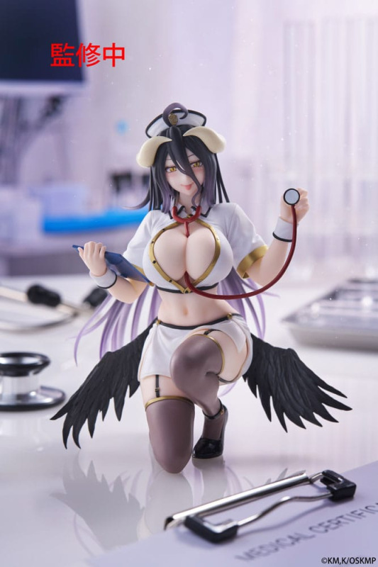 Overlord PVC Statue Desktop Cute Figure Albedo Nurse Ver. Renewal 13 cm 9