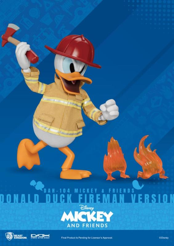Mickey & Friends Dynamic 8ction Heroes Action Figure 1/9 Donald Duck Fireman Ver. 24 cm