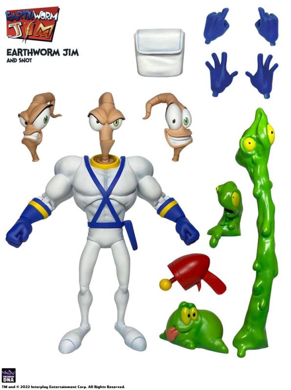 Earthworm Jim Action Figure Wave 1: Earthworm Jim & Snot 15 cm 3