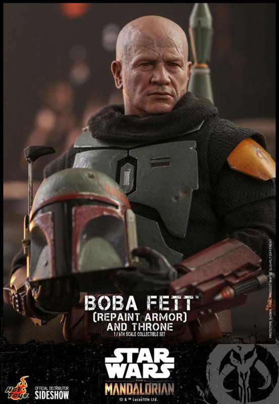 Star Wars The Mandalorian Action Figure 1/6 Boba Fett (Repaint Armor) and Throne 30 cm 10